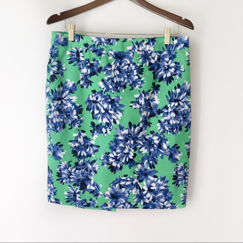 J. Crew Factory The Pencil Skirt Floral Print